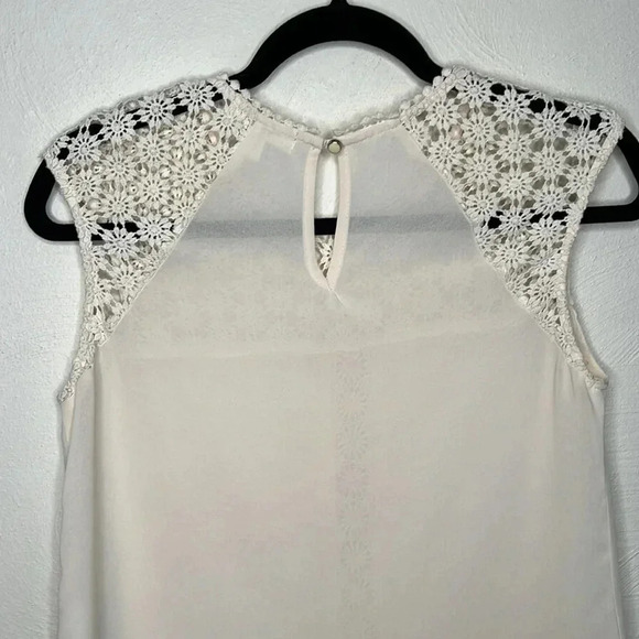 Monteau Crochet Cap Sleeve Top Blouse Size M - Picture 9 of 9